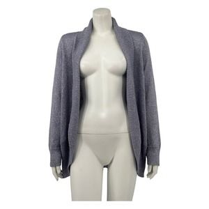 Chicos Womens Addison Shine Cardigan Sweater Size 1 US Medium Frosted Violet NWT